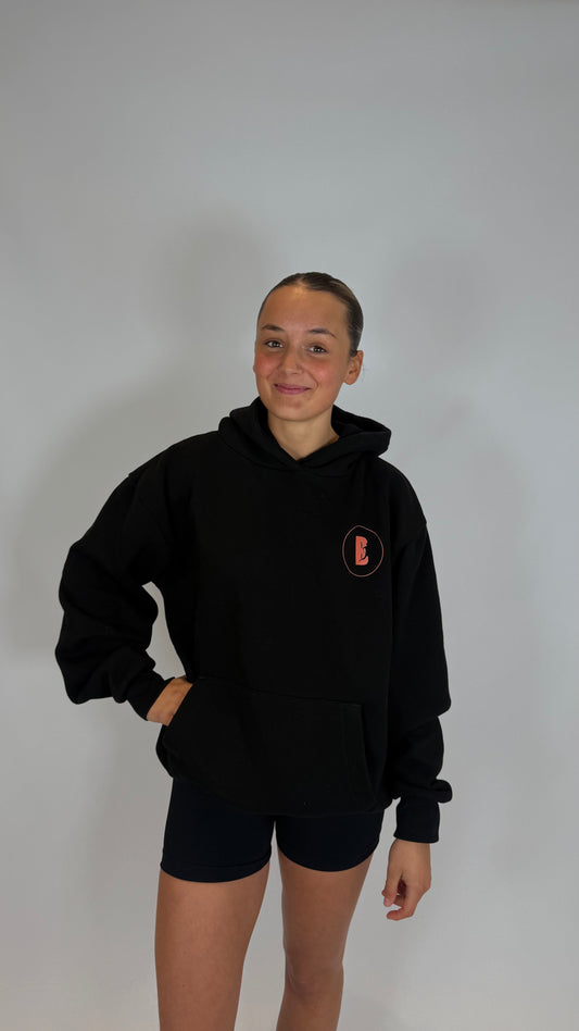 Unisex Black oversized hoodie