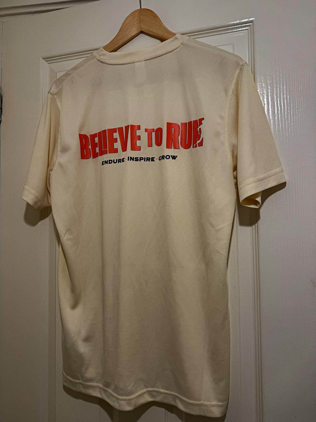 Cream running t-shirt